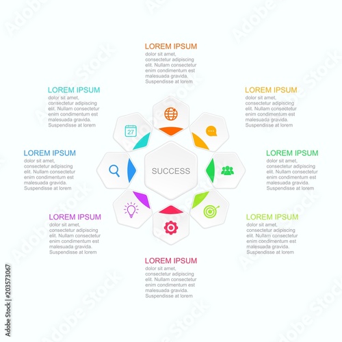 infographic modern design with 8 step