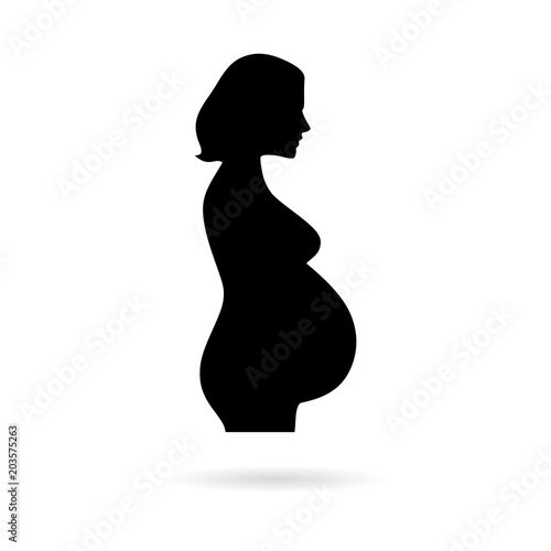 Silhouette pregnant woman icon
