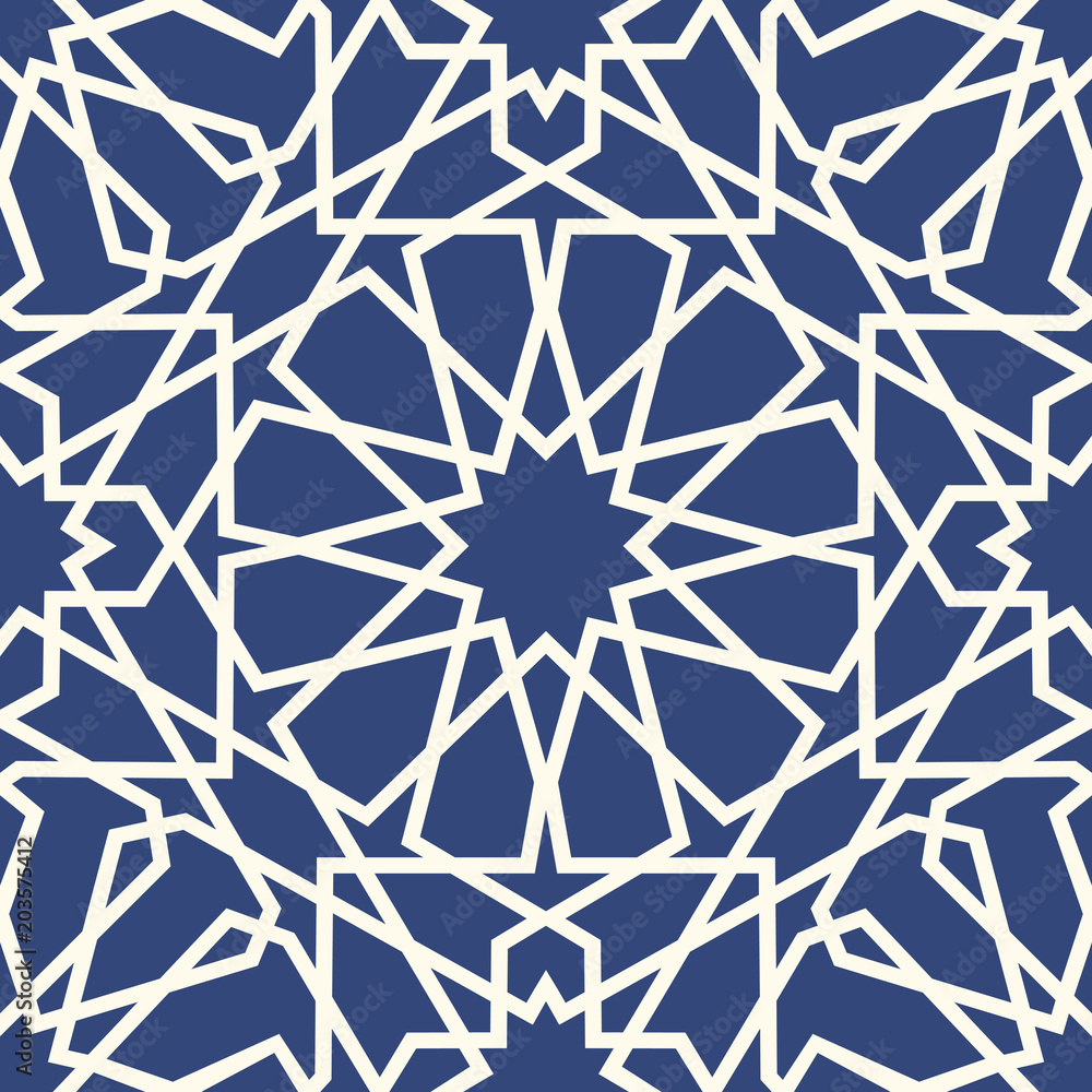 Geometric arabic seamless pattern. Abstract islamic vector background. Geometric arabic seamless pattern. Abstract islamic vector background.
