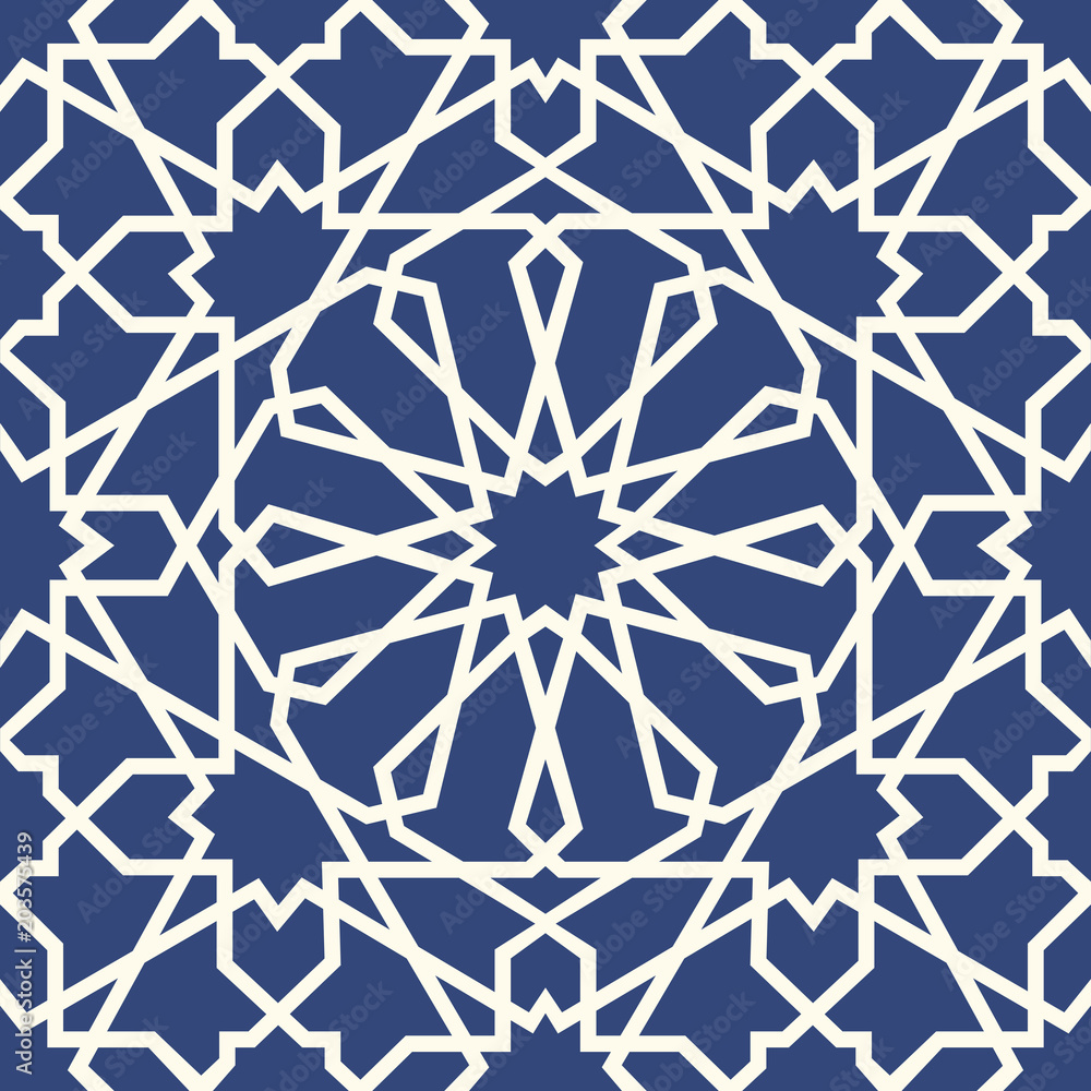 Geometric arabic seamless pattern. Abstract islamic vector background. Geometric arabic seamless pattern. Abstract islamic vector background.