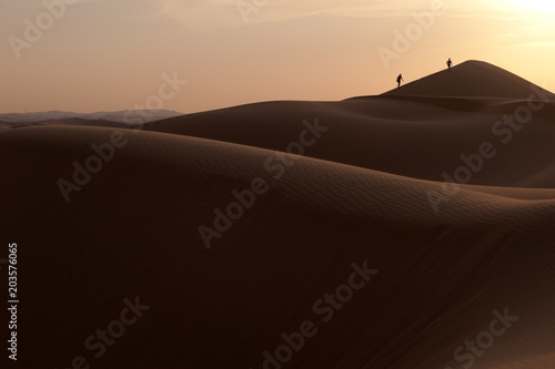 Walking on a desert dunes