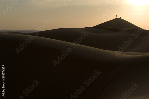 Walking on a desert dunes
