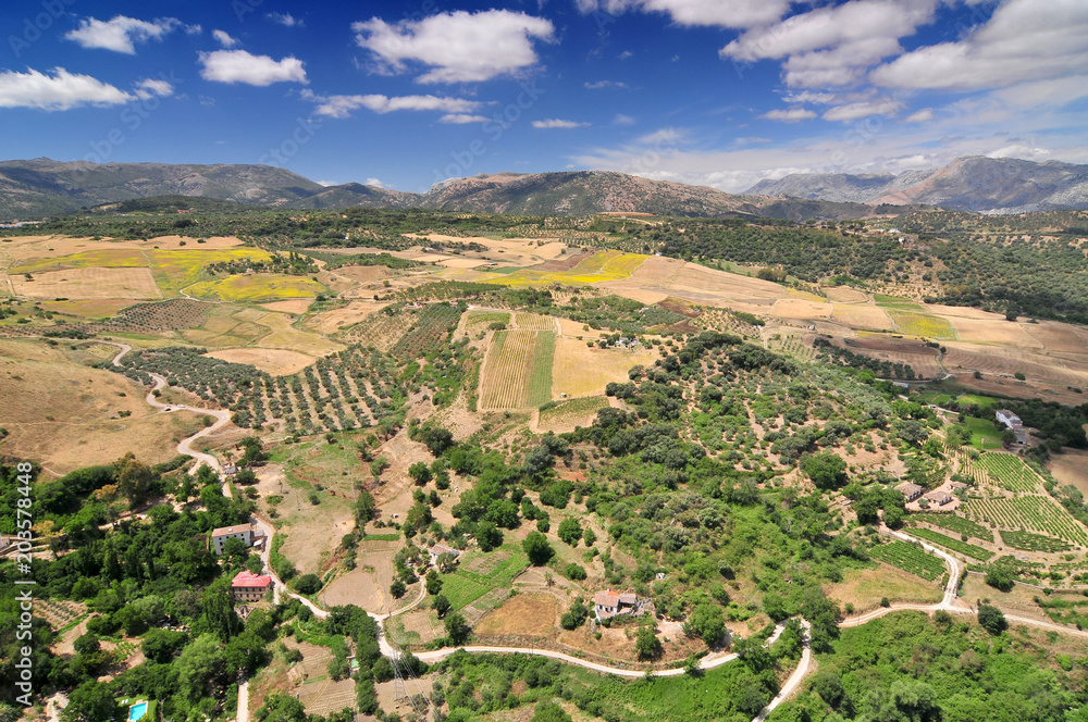 Scenic landscape near Ronda, Andalusia, Spain.