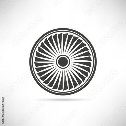 jet engine turbine, wind turbine icon