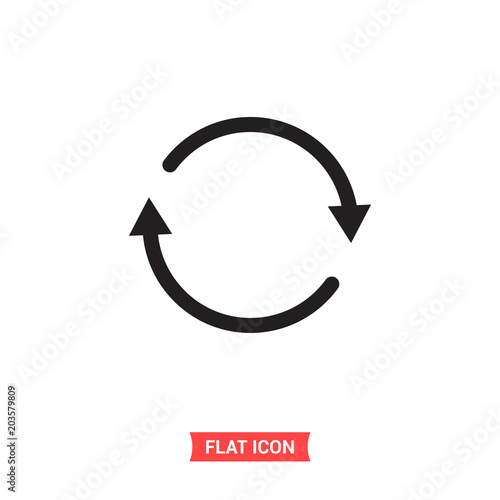 Change vector icon, refresh symbol. Trendy, simple flat sign illustration for web