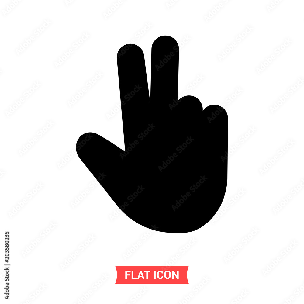 Peace in hand vector icon, finger freedom symbol. Trendy, simple flat sign illustration for web Peace in hand vector icon, finger freedom symbol. Trendy, simple flat sign illustration for web