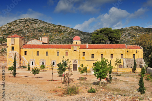 Gouverneto Monastery (Moni Gouvernetou), one of the oldest monasteries in Crete, in Akrotiri Peninsula, Chania Prefecture. photo