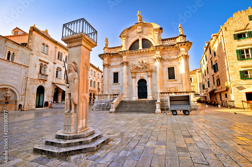 Dubrovnik square historic landmarks view photo