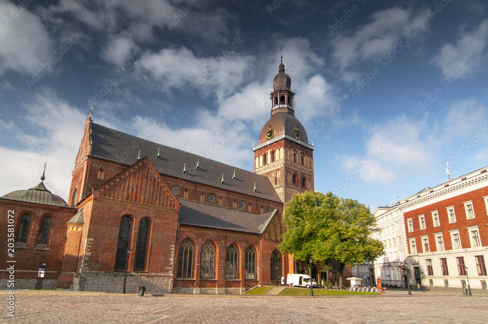 Historical building of Riga Dome Cathedral, Latvia.