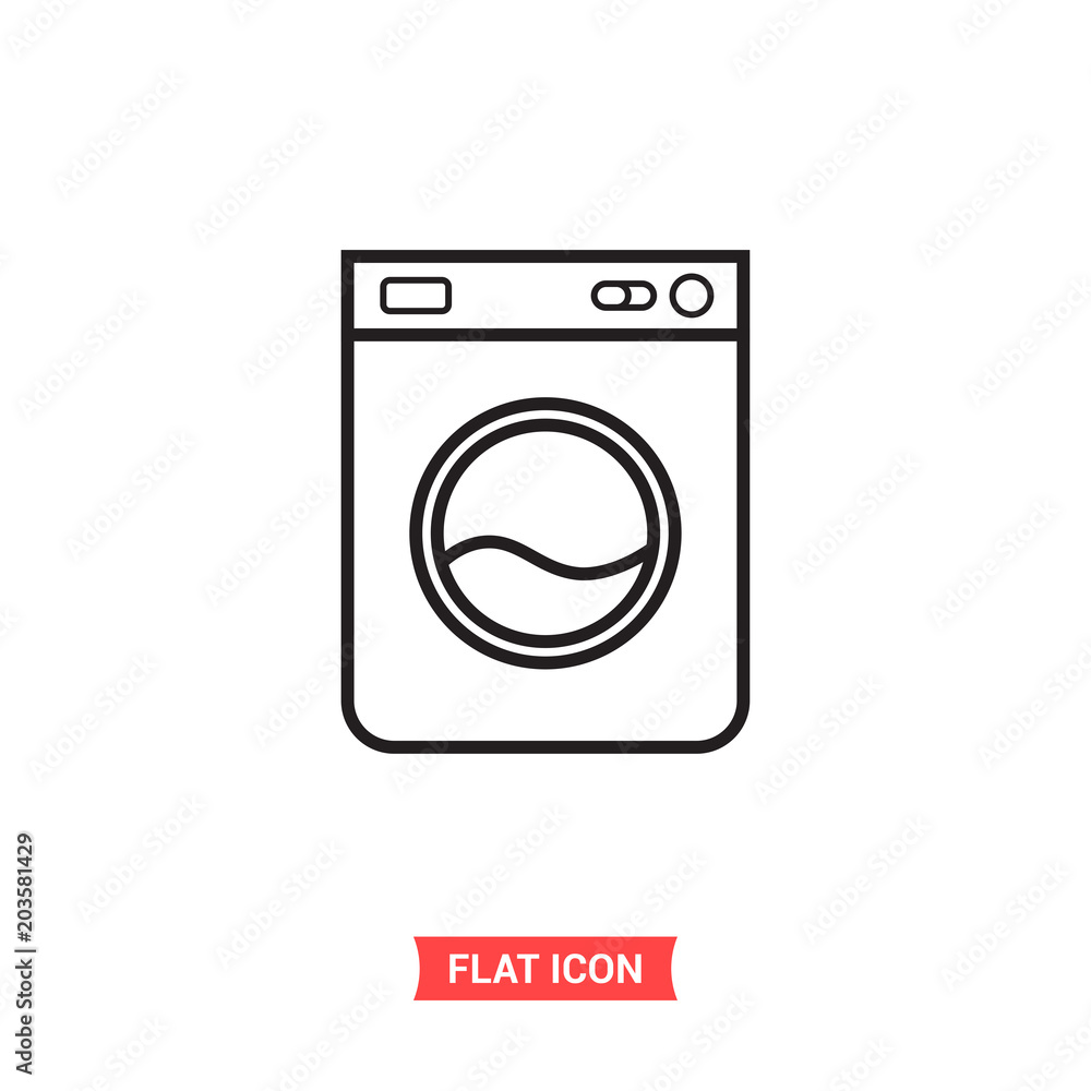 Washing machine vector icon. Trendy, simple flat sign illustration for web Washing machine vector icon. Trendy, simple flat sign illustration for web