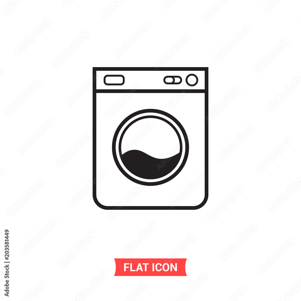 Washing machine vector icon. Trendy, simple flat sign illustration for web Washing machine vector icon. Trendy, simple flat sign illustration for web