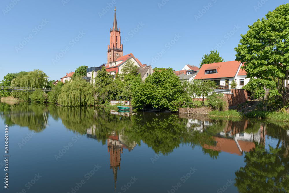 St. Marien-Andreas Kirche am Stadtkanal am Alten Hafen in Rathenow St. Marien-Andreas Kirche am Stadtkanal am Alten Hafen in Rathenow
