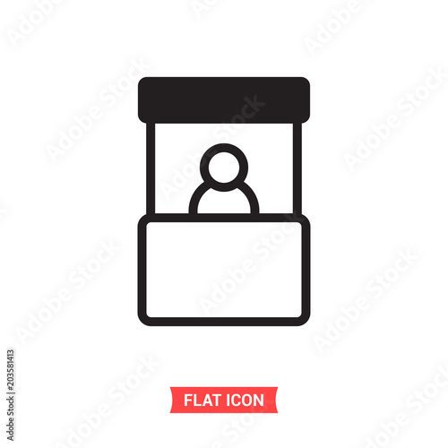 Promo stand vector icon, exhibition symbol. Trendy, simple flat sign illustration for web