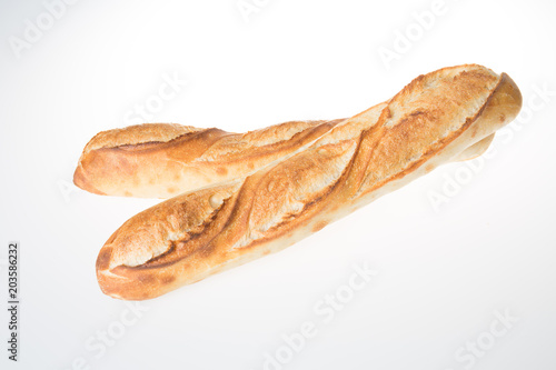 two crossed french baguette bakery in white