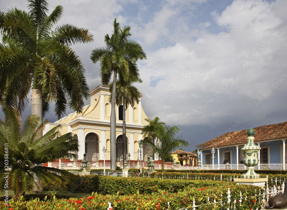 Naklejka premium Plaza Mayor in Trinidad. Cuba