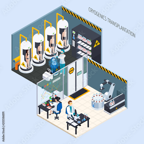 Human Cryogeny Isometric Composition