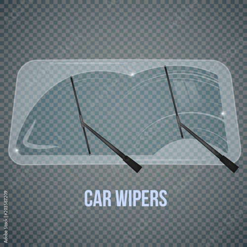 Windshield Wipers Realistic Composition