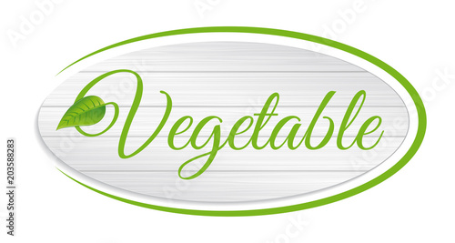 Logo verdura verde con foglia