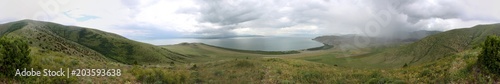 The bold mountains around Lake Sevan  Armenia