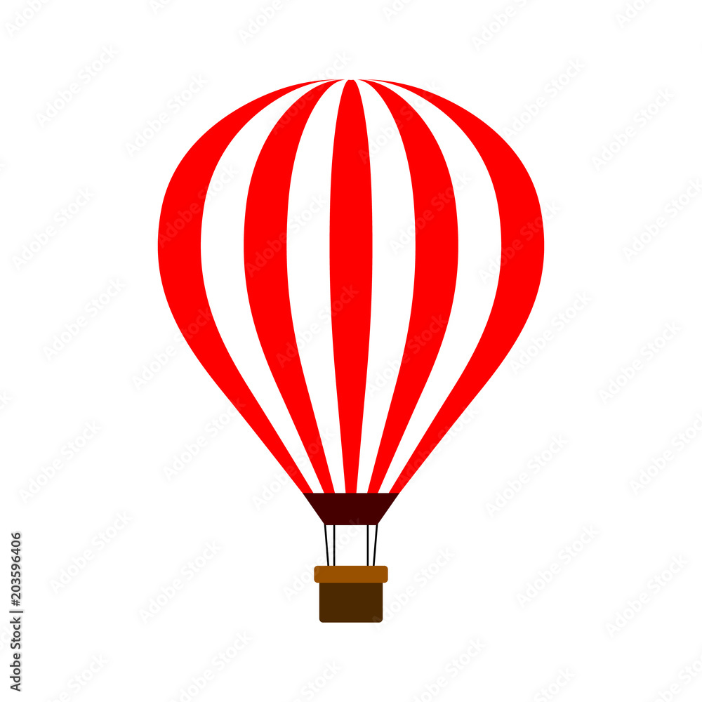 Fototapeta premium Hot air balloon isolated on white background vector