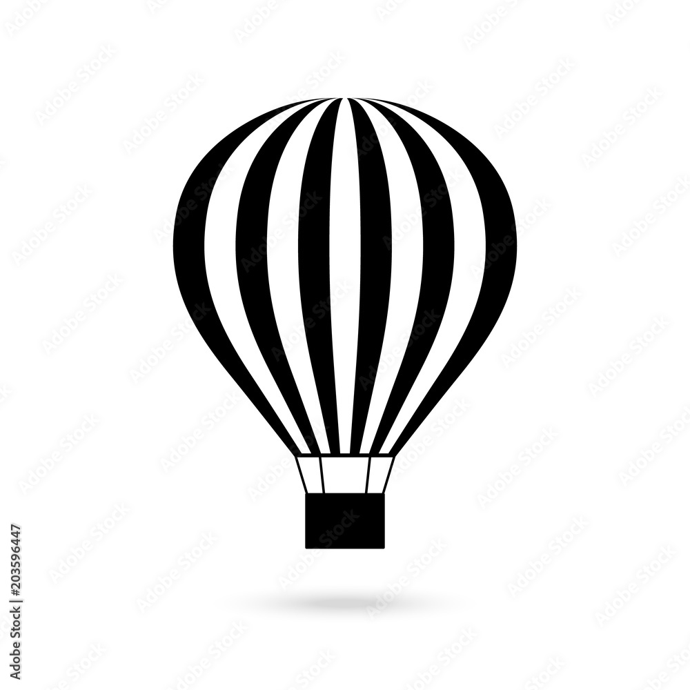 Fototapeta premium Hot air balloon icon vector
