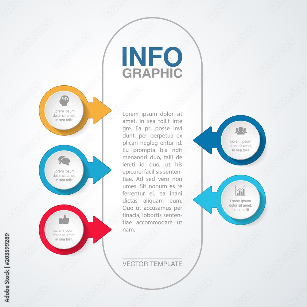 Vector infographic template for diagram, graph, presentation, chart, business concept with 5 options. Vector infographic template for diagram, graph, presentation, chart, business concept with 5 options.
