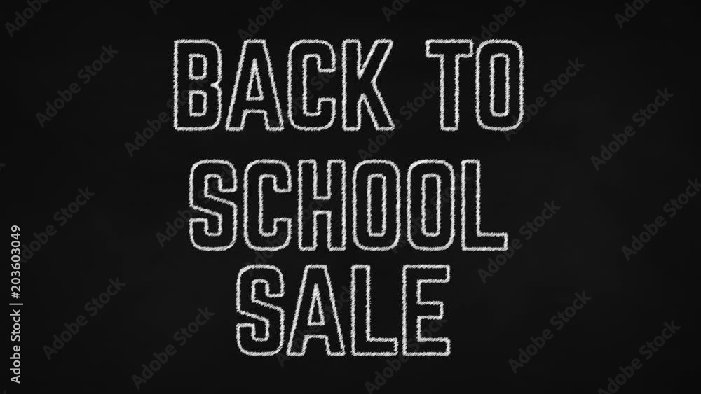 Back to school sale text on chalkboard education concept Back to school sale text on chalkboard education concept