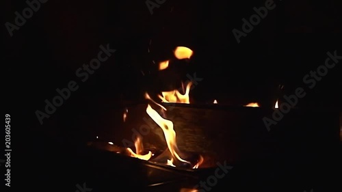 Fire Pit - Adding Log (Slow-Motion)