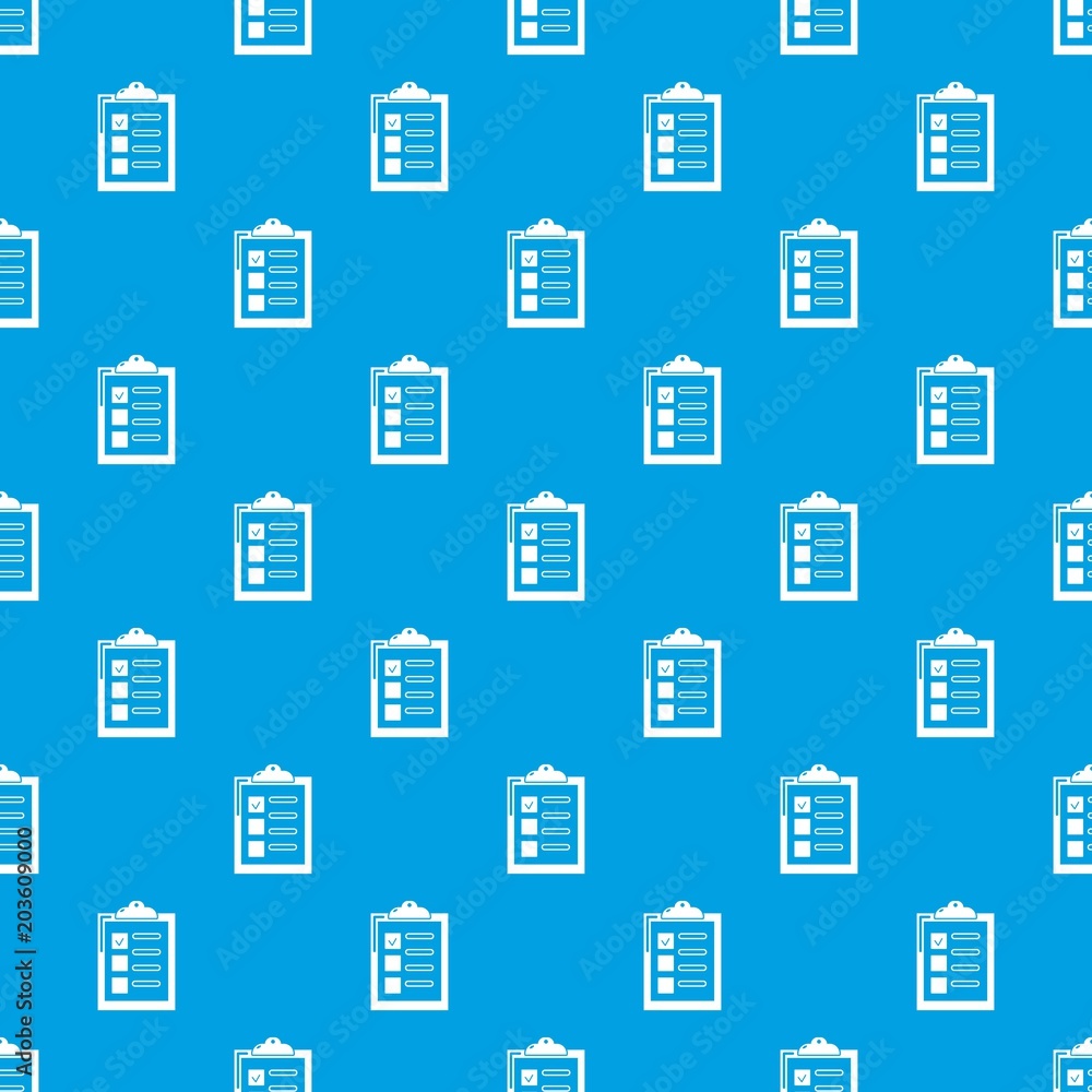 Checklist pattern vector seamless blue repeat for any use