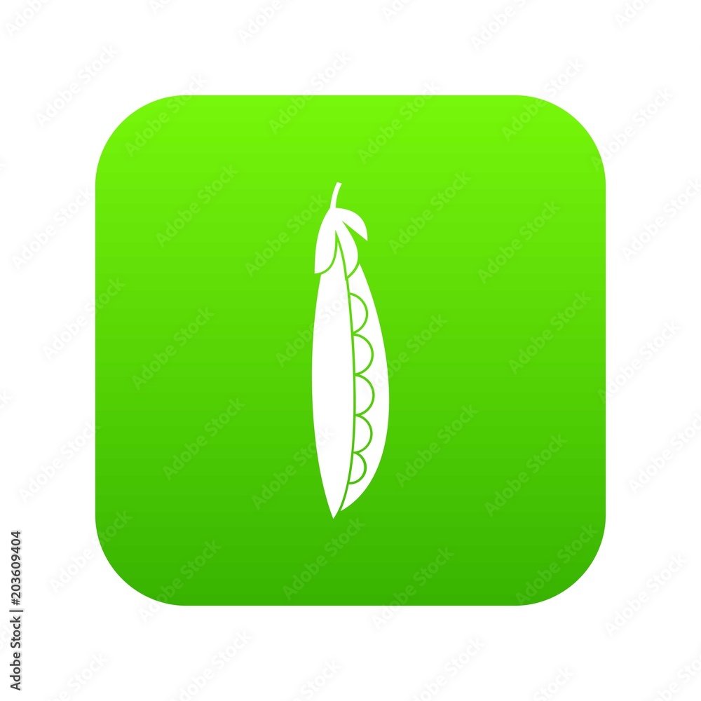 Fresh peas icon digital green for any design isolated on white vector illustration Fresh peas icon digital green for any design isolated on white vector illustration