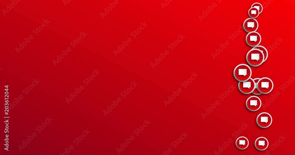 animation modern abstract bubble speech icons motion background. animation modern abstract bubble speech icons motion background.