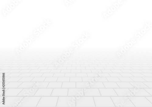 Paver brick floor also call brick paving, paving stone, or block paving. That on ground for road, path, driveway and patio. Vector floor background design in perspective view with pattern or texture.
