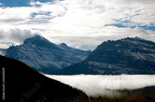 Clouds Rolling Low at Glacier National Park, Montana