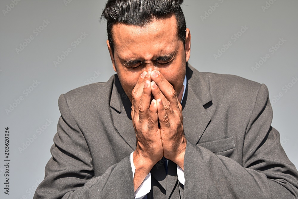 Depressed Latino Business Man Depressed Latino Business Man