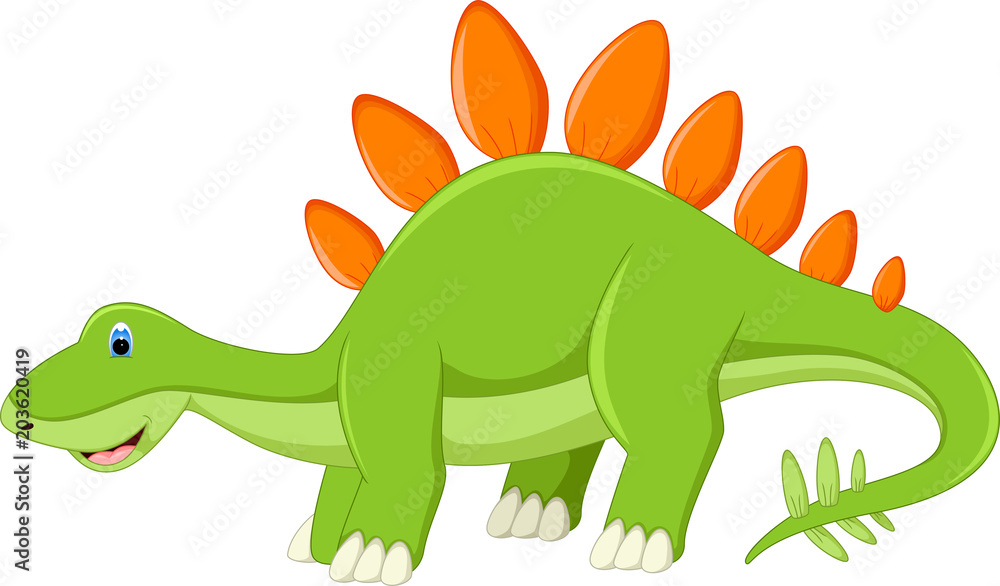cute iguanodon cartoon walking with smile cute iguanodon cartoon walking with smile