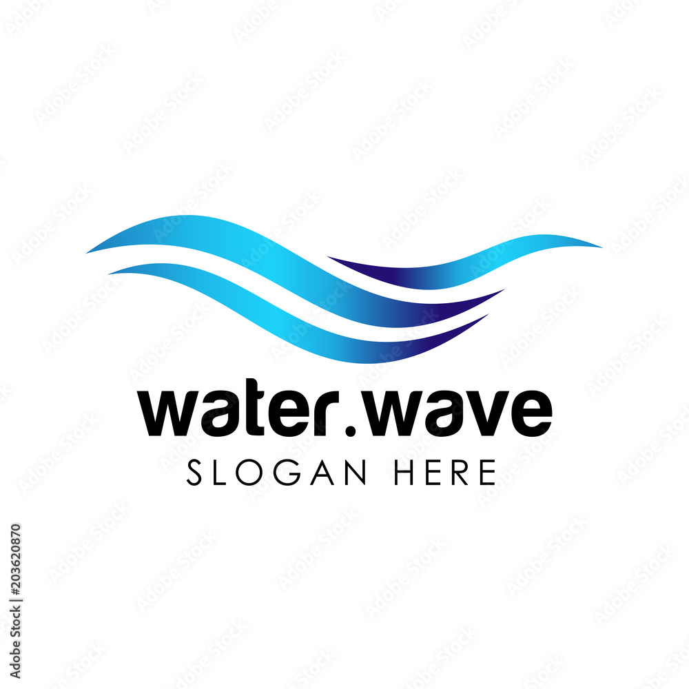 Water wave logo template icon vector illustration design. water industry logo design Water wave logo template icon vector illustration design. water industry logo design