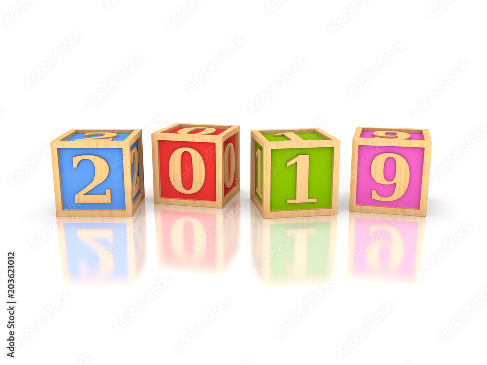 New Year 2019 - 3D Rendered Image New Year 2019 - 3D Rendered Image