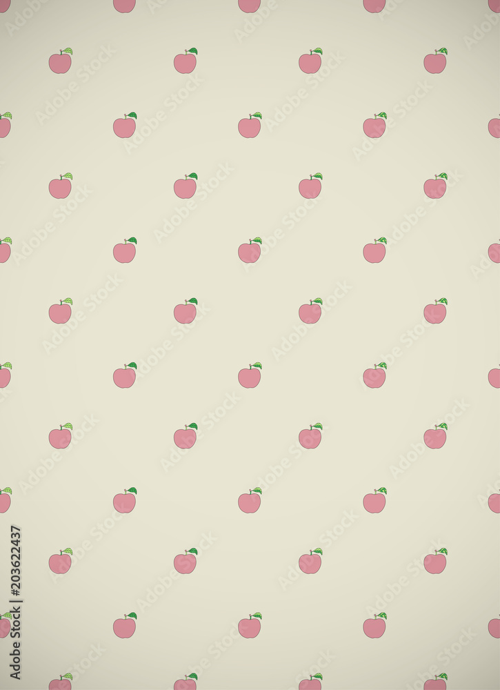 Vertical card with cartoon apples. Vertical card with cartoon apples.