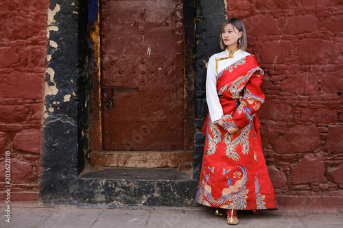 Asian minority woman in Xizang
