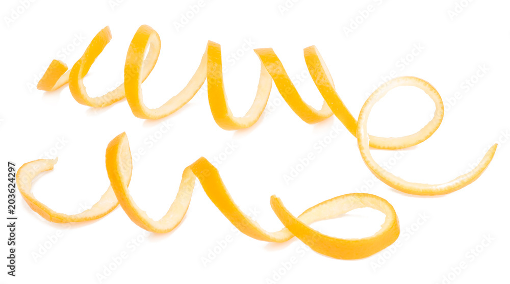 Orange peel isolated on white background Orange peel isolated on white background