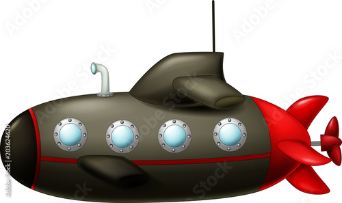 funny grey submarine cartoon 