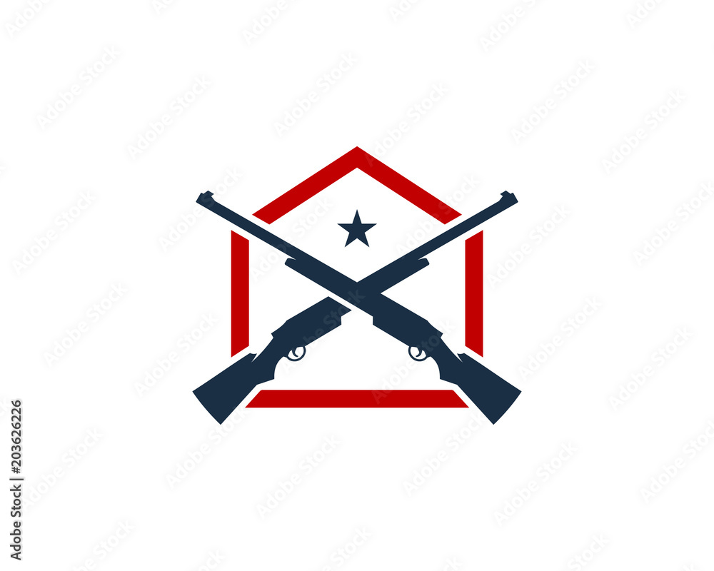 Hunting House Logo Icon Design Element Hunting House Logo Icon Design Element