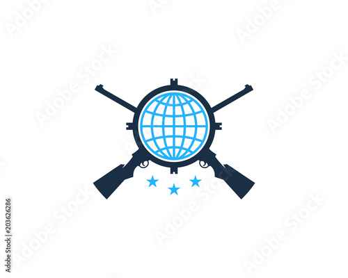 Hunting Global Logo Icon Design Element