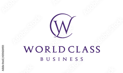 Beauty Elegant Initial Monogram CW WC World Class logo design inspiration