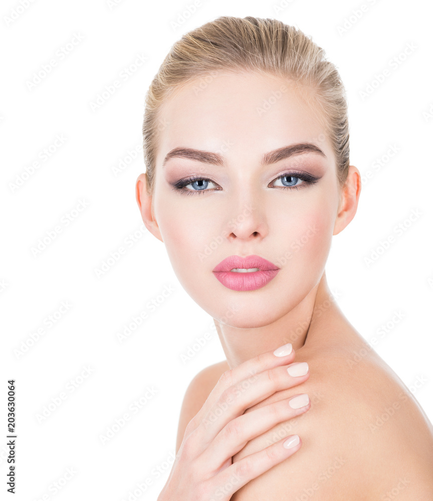 Young beautiful woman with health skin of a face. Young beautiful woman with health skin of a face.