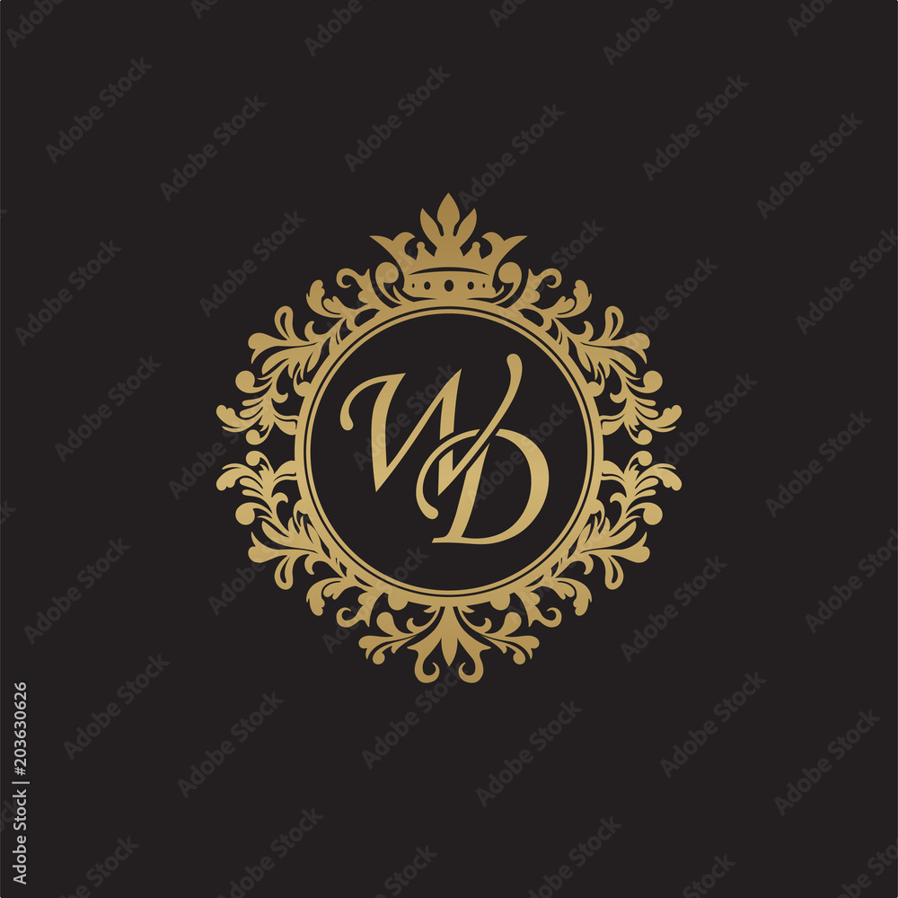 Initial Logo Letter WL With Golden Color With Ornaments And Classic  Pattern, Vector Logo For Business And Company Identity. Royalty Free SVG,  Cliparts, Vectors, and Stock Illustration. Image 164068075.