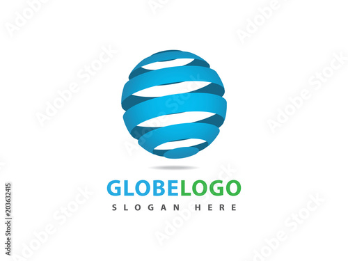 globe dynamic sphere logo icon vector design