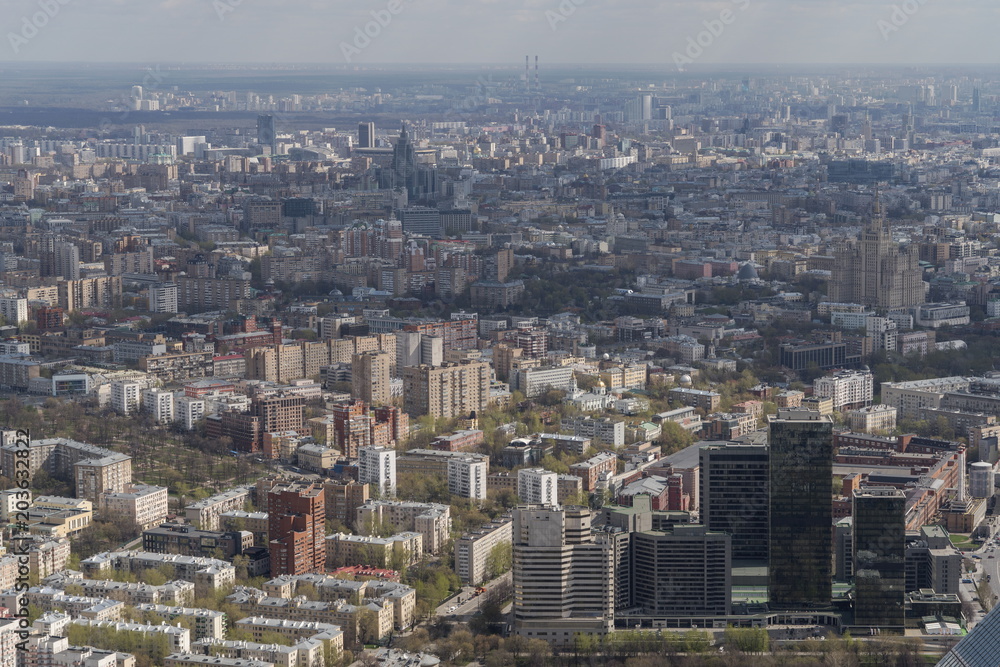 Москва с высоты 86 этажа небоскреба СИТИ. Красная Пресня.