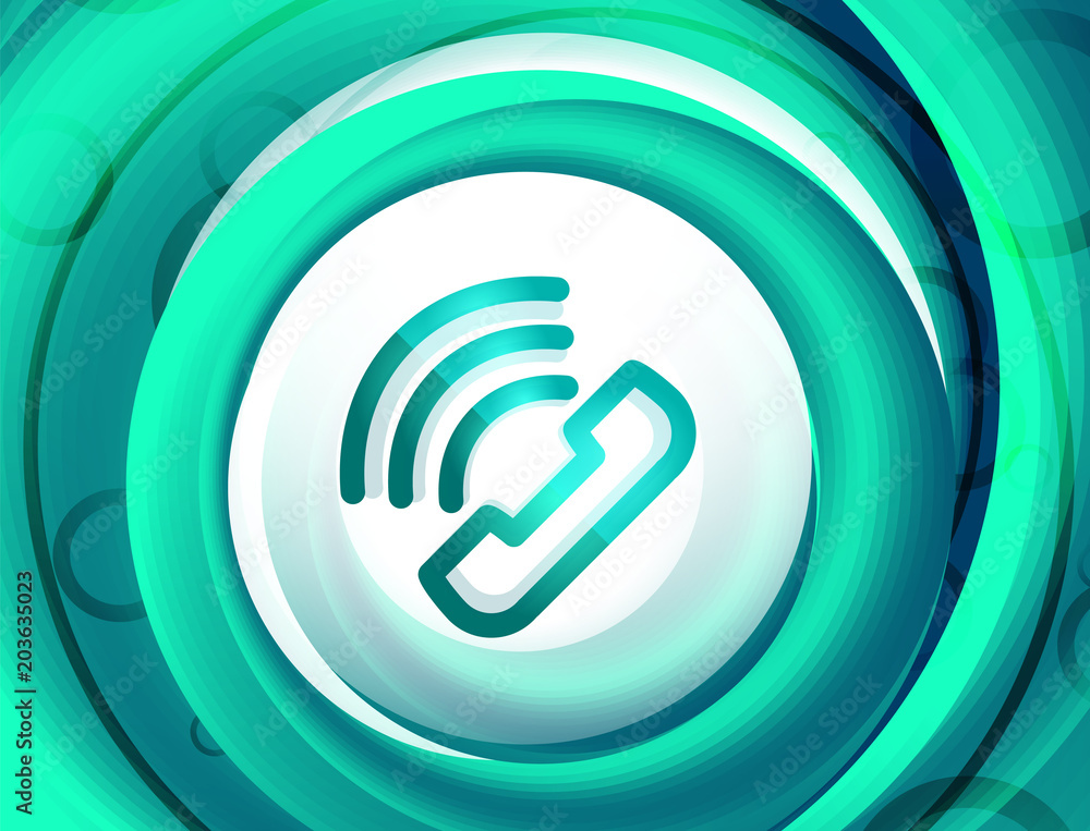 Old fashioned phone button, call center support icon Old fashioned phone button, call center support icon