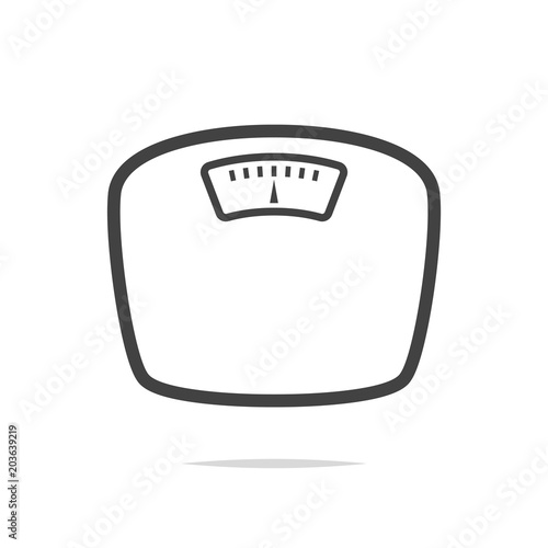 Weight scale icon vector